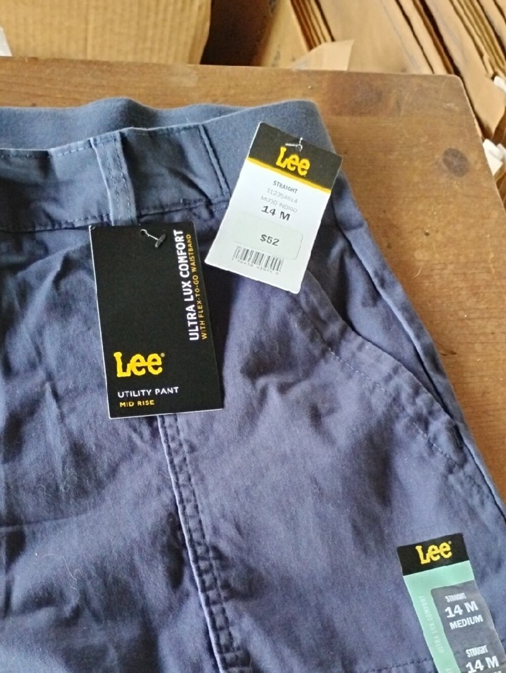 Lee Women's Navy Blue Cargo Work Pants - Picture 2 of 3